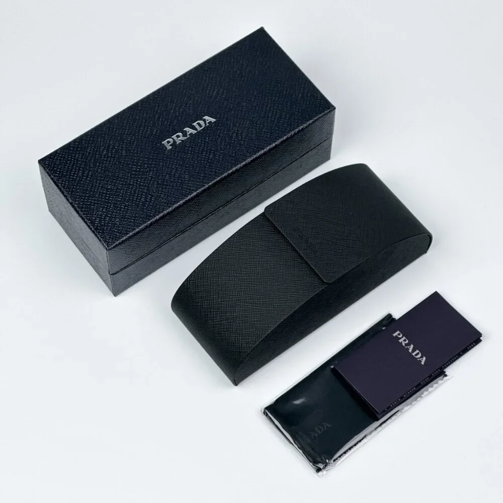 Prada PRB56S Oval Sunglasses – Black Frame with Dark Grey Lenses | Model AAV08Z - Picture 9 of 10